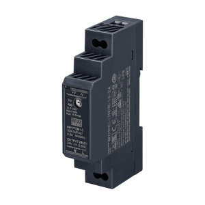 MEANWELL- HDR-015-24 24Vdc 0.63Amp DIN Rail StepShape