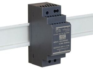 MEANWELL- HDR-30-24 	24Vdc 1.5Amp DIN Rail StepShape