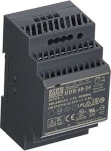 MEANWELL- HDR-60-24 24Vdc 2.5Amp DIN Rail StepShape