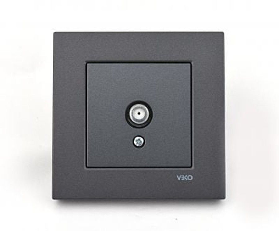 Viko Artline Trenda Uydu Prizi F Konnektörlü Sonlu (Çerçeve Hariç) Füme