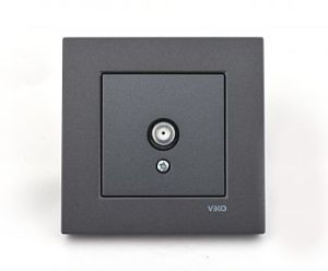 Viko Artline Trenda Uydu Prizi F Konnektörlü Sonlu (Çerçeve Hariç) Füme