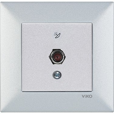 Viko Artline Trenda Uydu Prizi F Konnektörlü Sonlu (Çerçeve Hariç) Gümüş