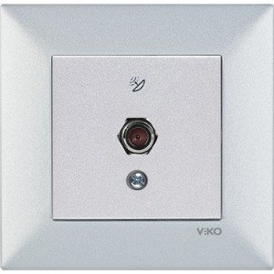 Viko Artline Trenda Uydu Prizi F Konnektörlü Sonlu (Çerçeve Hariç) Gümüş