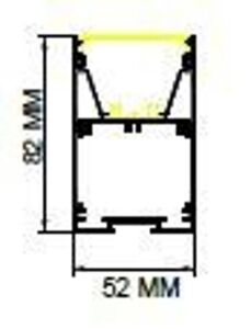 Darklight 52 40W 420x420 mm Kare Linear Düz Difüzör DL5282 4242 3000K Gün Işığı
