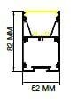 Darklight 52 60W 620x620 mm Kare Linear Düz Difüzör DL5282 6262 4000K Natural Beyaz