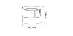 Goya 12W 3000K 130X160mm 3000K Gün Işığı Siyah Duvar Apliği GY 6219