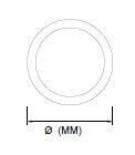 Darklight 80 50W 600 mm Çap Simit Linear Düz Difüzör DL80 0600 6500K Beyaz Işık