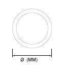 Darklight 80 100W 1200 mm Çap Simit Linear Düz Difüzör DL80 1200 3000K Gün Işığı