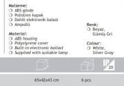 Jupiter  Beyaz & SiyahTavan Armatür JC068