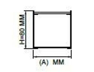 Darklight 80 50W 600x600 mm Radius Köşeli Linear Düz Difüzör DL83 6060 3000K Gün Işığı