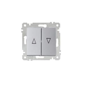 Mutlusan Mek+Tuş Jaluzi Anahtarı Rita Metalik İnox- 2200 406 0282 (Çerçeve Hariç)