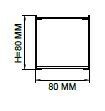 Darklight 80 76W 900x900 mm Radius Köşeli Linear Düz Difüzör DL82 9090 3000K Gün Işığı