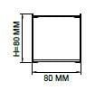 Darklight 80 76W 900x900 mm Radius Köşeli Linear Düz Difüzör DL82 9090 4000K Natural Beyaz