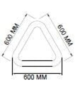 Darklight 80 30W 600 mm Radius Köşeli Üçgen Linear Düz Difüzör DL84 6060 30 3000K Gün Işığı