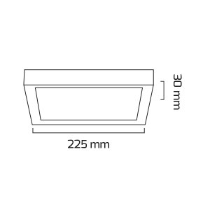 Goya 18W 3000K Sarı Işık Sıva Üstü Led Panel Armatür  GY 1884-18
