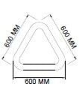 Darklight 80 30W 600 mm Radius Köşeli Üçgen Linear Düz Difüzör DL84 6060 30 4000K Naturel Beyaz