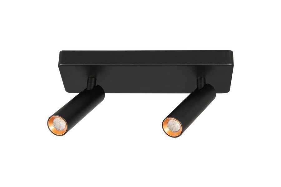 Jupiter Siyah & Altın 3000K Gün Işığı 2x3W 2’li Rozanslı Sıva Üstü Spot LC508 S&A