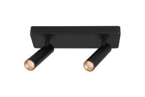 Jupiter Siyah & Altın 3000K Gün Işığı 2x3W 2’li Rozanslı Sıva Üstü Spot LC508 S&A