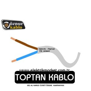 Öznur Kablo 2 x0,75 mm  Beyaz TTR - NYMHY