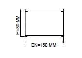 Darklight 85 85W 1500 mm Radius Köşeli Linear Düz Difüzör DL90 15150 6500K Beyaz Işık