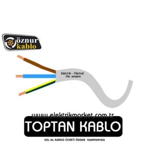 Öznur Kablo 3x0,75 mm Beyaz TTR - NYMHY