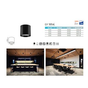 Goya 30 Watt 6500K Beyaz Işık Sıva Üstü Spot Triac Dim (GOYA) GY 1854