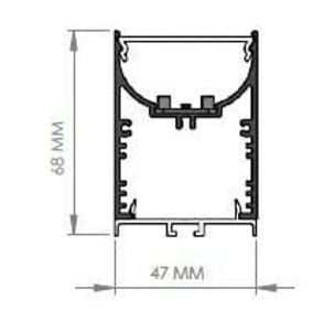 Darklight 47 48W Direkt+32W Endirekt 1700 mm Linear U Difüzör DL4768 1700 6500K Beyaz Işık