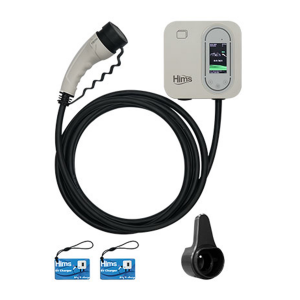 Hims HCDKB-22 22kw Destekli 5m Kablolu Smart Beyaz Elektrikli Araç Şarj İstasyonu