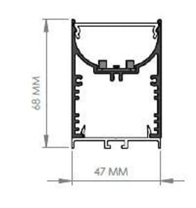 Darklight 47 76W Direkt+56W Endirekt 2800 mm Linear U Difüzör DL4768 2800 4000K Naturel Beyaz