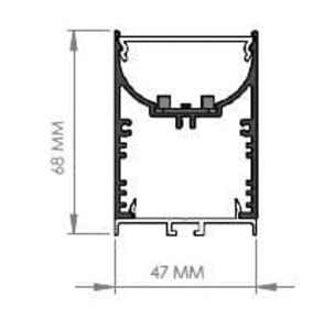 Darklight 47 76W Direkt+56W Endirekt 2800 mm Linear U Difüzör DL4768 2800 6500K Beyaz Işık