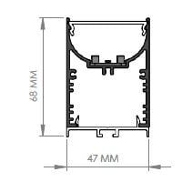 Darklight 47 86W Direkt+56W Endirekt 3030 mm Linear U Difüzör DL4768 3000 4000K Natural Beyaz