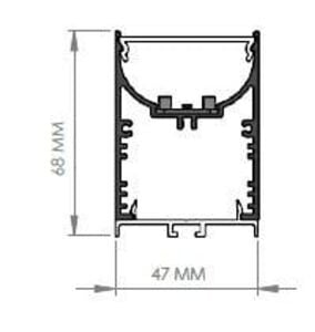 Darklight 47 86W Direkt+56W Endirekt 3030 mm Linear U Difüzör DL4768 3000 4000K Naturel Beyaz