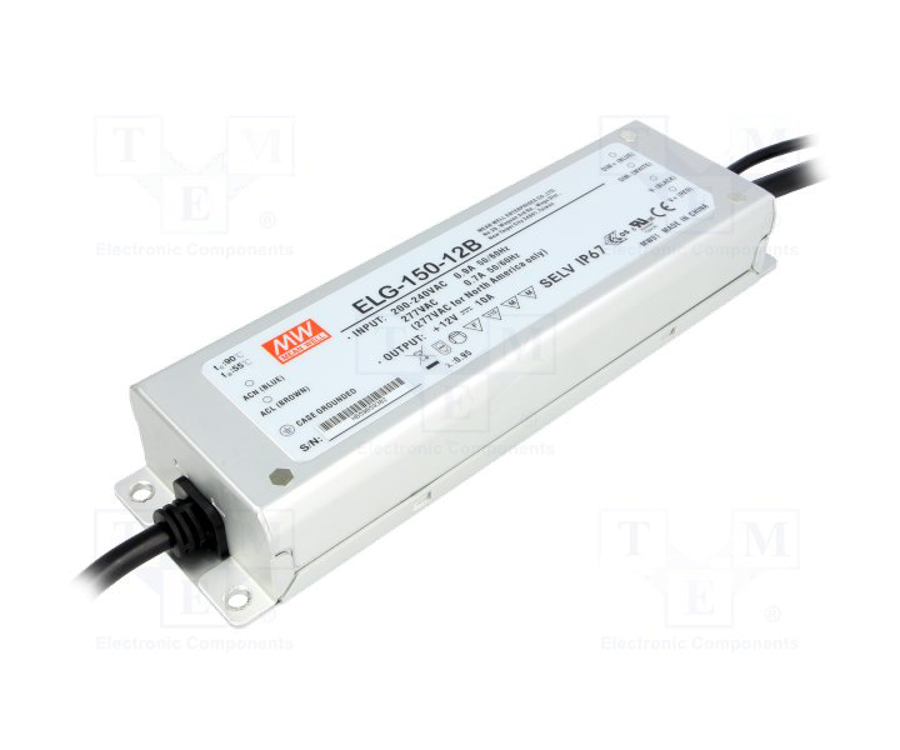 MEANWELL- ELG-150-12B 	12Vdc 10.0Amp Dimming  Led Sürücü - Güç kaynağı
