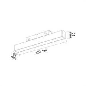Forlife 3 Metre Trimless 13,7 Magnet Ray Siyah FL-6643