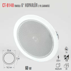 Cata Hoparlör 20Cm Balastlı CT-9140