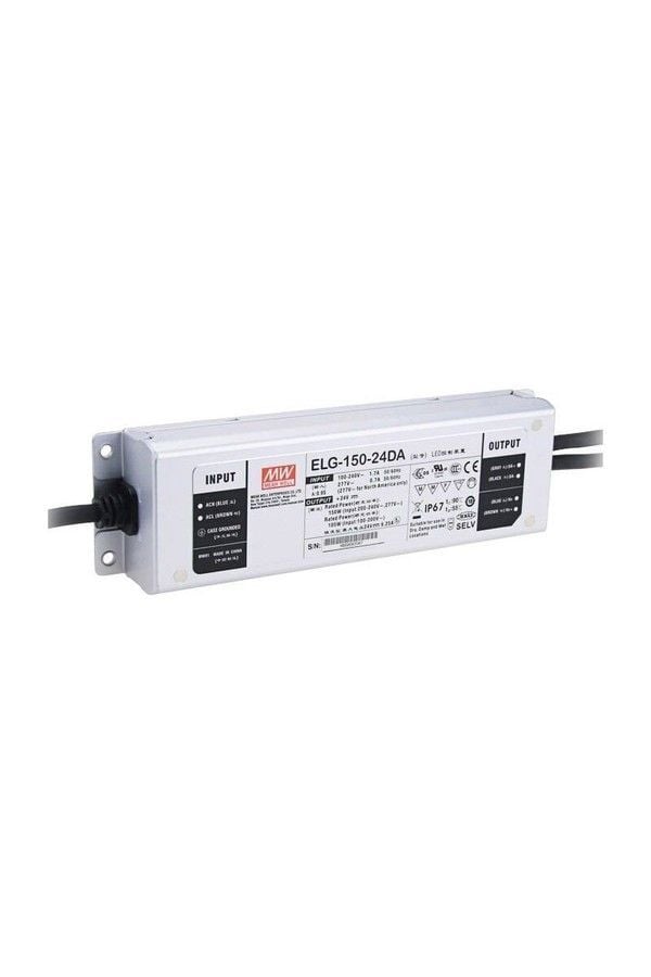 MEANWELL- ELG-150-24DA 	24Vdc 6.25Amp DALI Control  Led Sürücü - Güç kaynağı