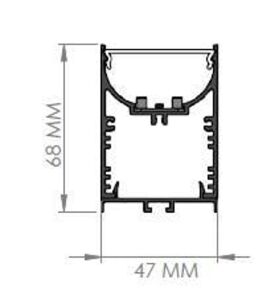 Darklight 47 68W 2000 mm Linear Düz Difüzör DL4768 2250 6500K Beyaz Işık