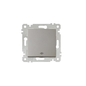 Mutlusan Mek+Tuş Deviatör Rita Metalik Titanyum 2200 408 0283 (Çerçeve Hariç)