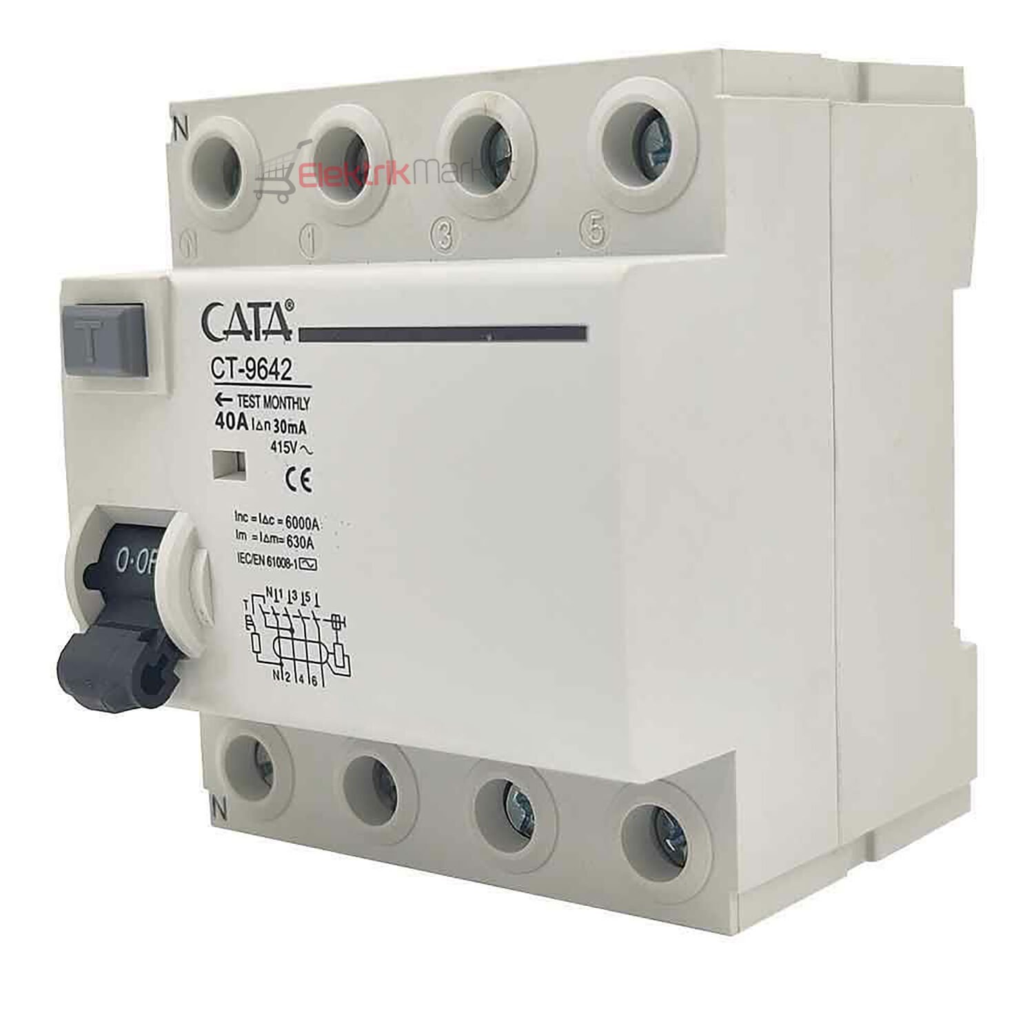 Cata 4x63A 300 mA Kaçak Akım Koruma CT-9645