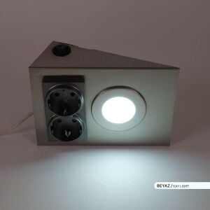 ACK 6500K 2.5W Çift Prizli Tezgah Altı Armatür AH11-00234