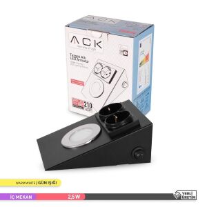 ACK 3000K 2.5W Çift Prizli Tezgah Altı Armatür AH11-00201