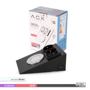 ACK 6500K 2.5W Çift Prizli Tezgah Altı Armatür AH11-00231