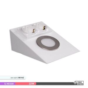 ACK 5W Çift Prizli Tezgah Altı Armatür Beyaz AH11-00230