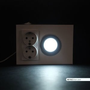 ACK 6500K 2.5W Çift Prizli Tezgah Altı Armatür Beyaz  AH11-00230