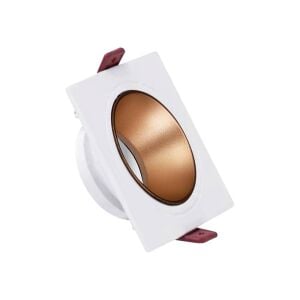 ACK Beyaz Kasa - Rose Gold (92x92) mm Aliminyum Pc Spot Armatür AH03-07020