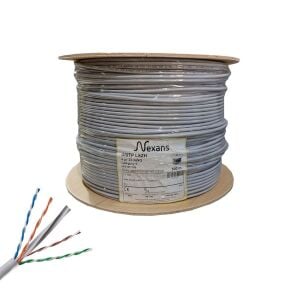Nexans Cat6 Halogen Free LSZH  Gri Data Kablosu 23 AWG %100 Bakır