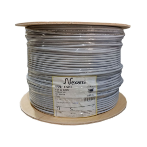 Nexans Cat6 Halogen Free LSZH  Gri Data Kablosu 23 AWG %100 Bakır