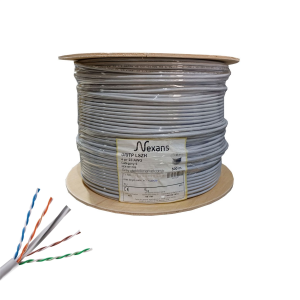 Nexans Cat6 Halogen Free LSZH  Gri Data Kablosu 23 AWG %100 Bakır