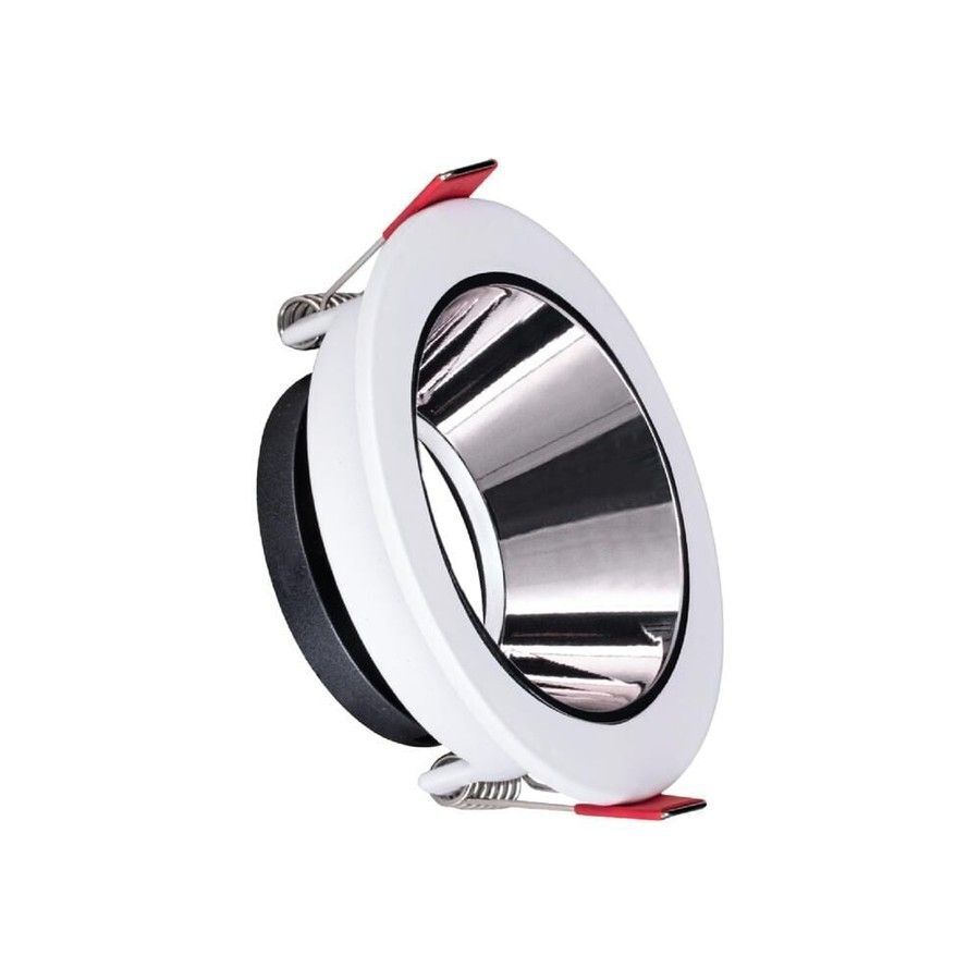ACK Beyaz Kasa - Aliminyum Silver (Ø85 mm ) Aliminyum Pc Spot Armatür AH03-07230