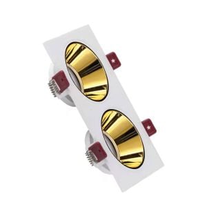ACK Beyaz Kasa - Gold (172x92) mm Aliminyum Pc Spot Armatür AH03-07310